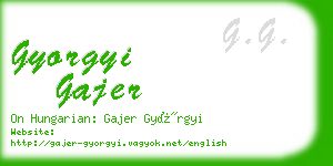 gyorgyi gajer business card